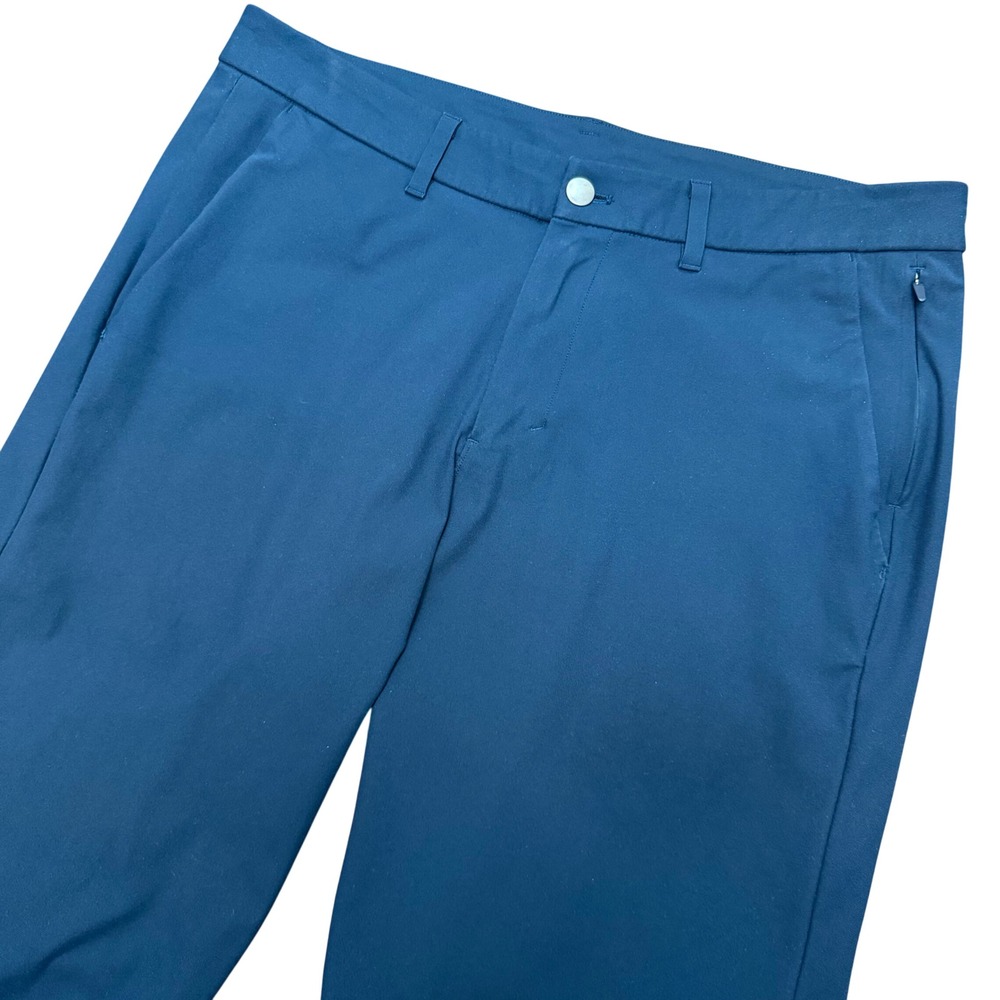 Lululemon Commission Slim-Fit Pant Mens 34 Navy Blue Performance Commuter Chino
